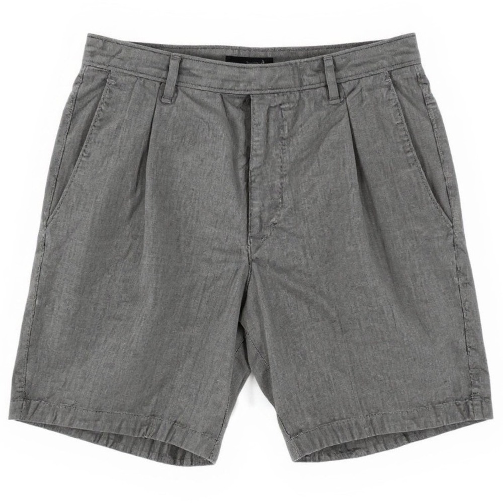 Theory Mens Pleated Shorts Size 30 Black Cotton Chinos Flat Front Casual